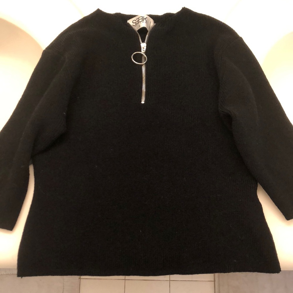 LF Black Zip Up Top
